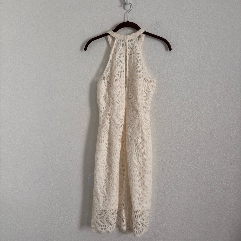 Lilly Pulitzer Women's Size 2 White Lace Halter Kenna Dress - Picture 4 of 4